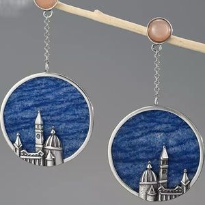Fine Jewelry Vintage “Florence Cathedral” Dangle Earrings
